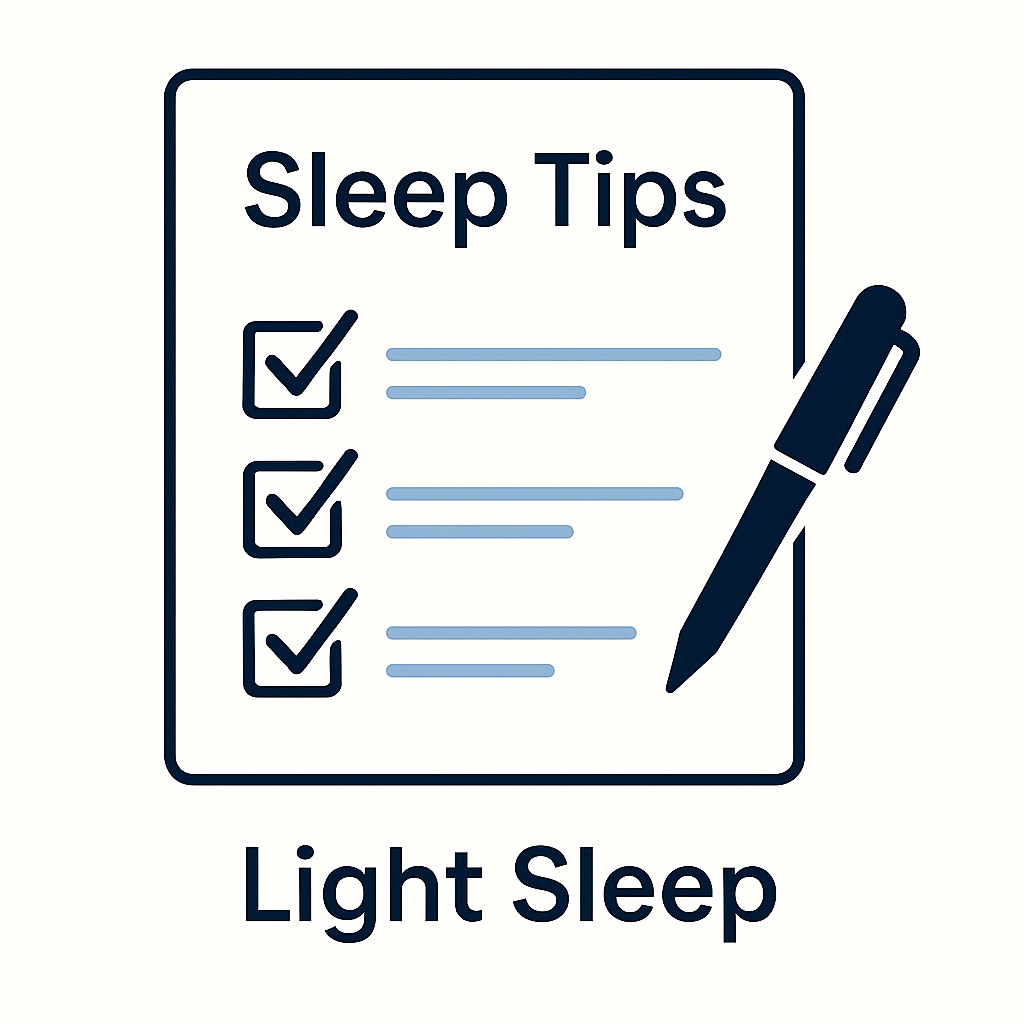 Illustration of healthy sleep habits checklist