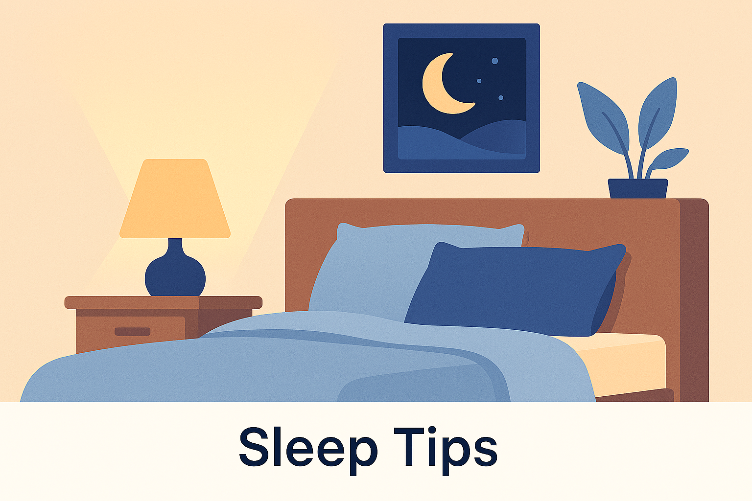 Peaceful bedroom setup with soft lighting